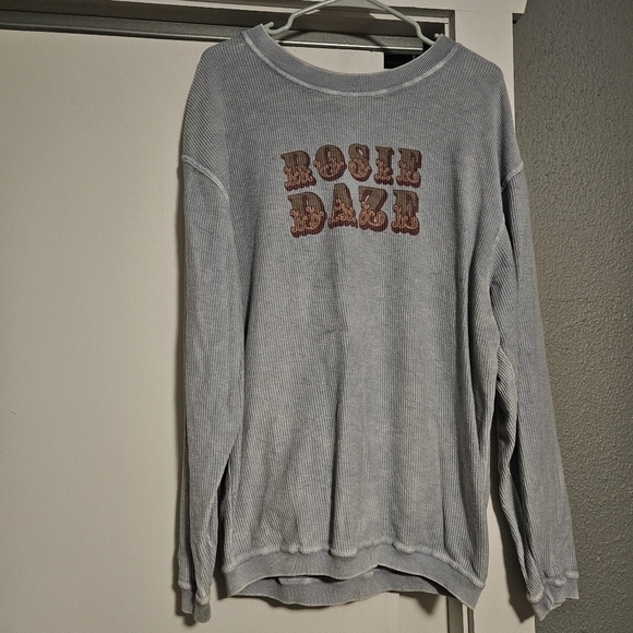 Rosie Daze Western Logo Corded Crew - Picture 1 of 2